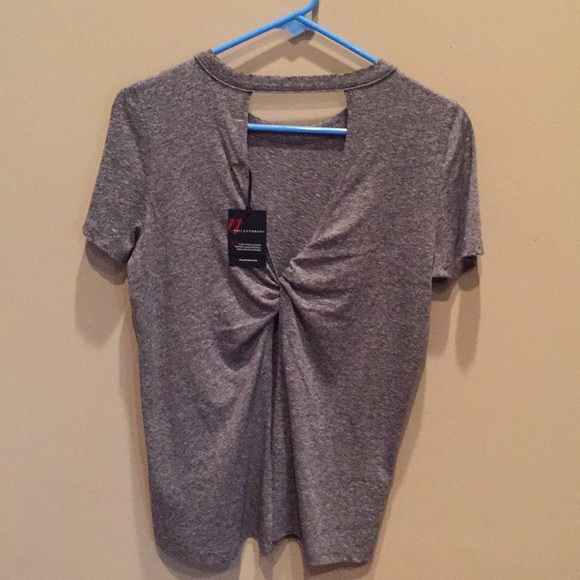 n:Philanthropy Tee Gray Twist Open Back NWT - Picture 8 of 8